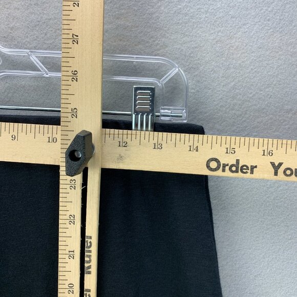 Talbots Skirt Womens Small Petite‎ Black Pull On Knit Embroidered Stretch - Picture 8 of 11